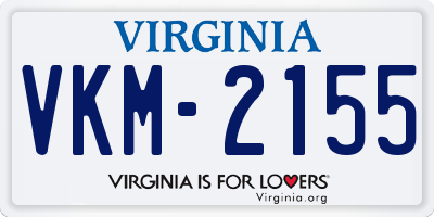 VA license plate VKM2155