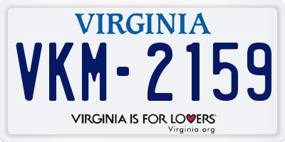 VA license plate VKM2159