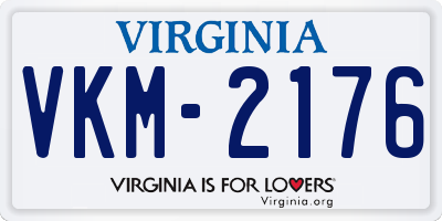 VA license plate VKM2176