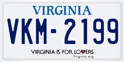 VA license plate VKM2199