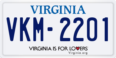 VA license plate VKM2201