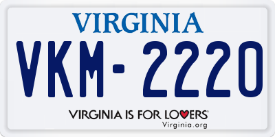 VA license plate VKM2220
