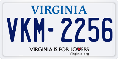 VA license plate VKM2256