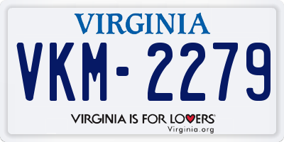 VA license plate VKM2279