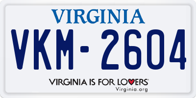 VA license plate VKM2604