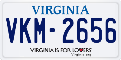 VA license plate VKM2656