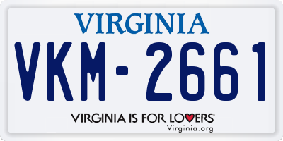 VA license plate VKM2661