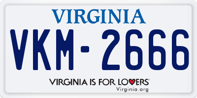 VA license plate VKM2666