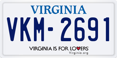 VA license plate VKM2691