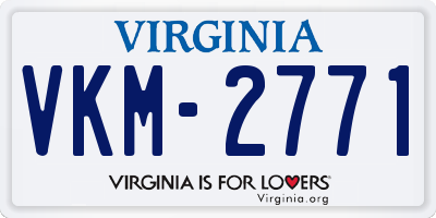VA license plate VKM2771