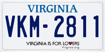 VA license plate VKM2811