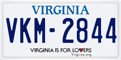 VA license plate VKM2844