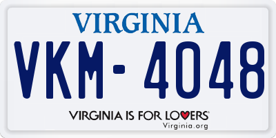 VA license plate VKM4048