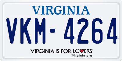 VA license plate VKM4264