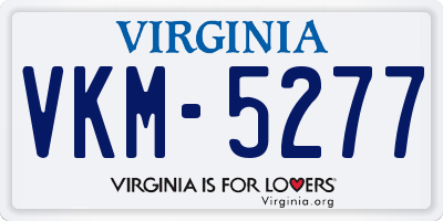 VA license plate VKM5277