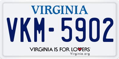VA license plate VKM5902