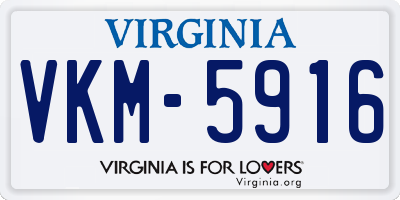 VA license plate VKM5916