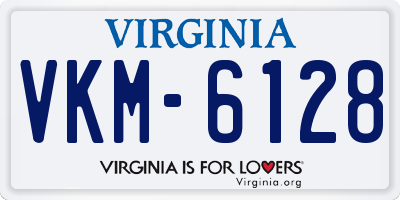VA license plate VKM6128