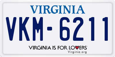 VA license plate VKM6211