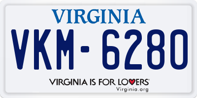 VA license plate VKM6280