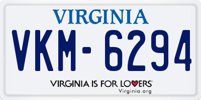 VA license plate VKM6294