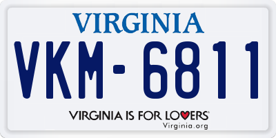 VA license plate VKM6811