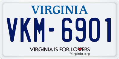 VA license plate VKM6901