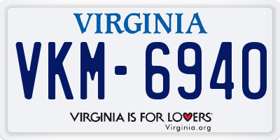 VA license plate VKM6940