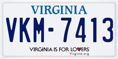 VA license plate VKM7413