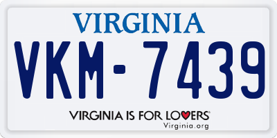 VA license plate VKM7439