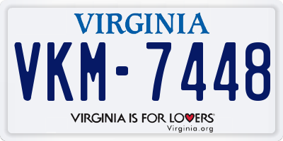 VA license plate VKM7448