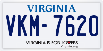 VA license plate VKM7620