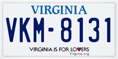 VA license plate VKM8131
