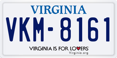 VA license plate VKM8161