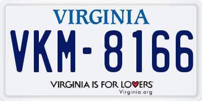 VA license plate VKM8166