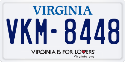 VA license plate VKM8448
