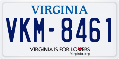 VA license plate VKM8461