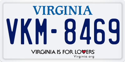 VA license plate VKM8469