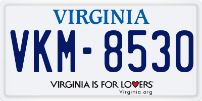 VA license plate VKM8530