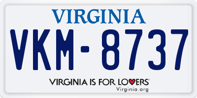 VA license plate VKM8737