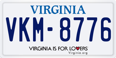 VA license plate VKM8776