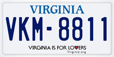 VA license plate VKM8811