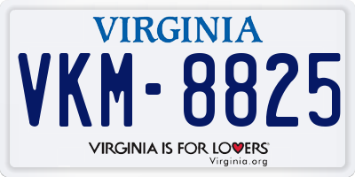 VA license plate VKM8825