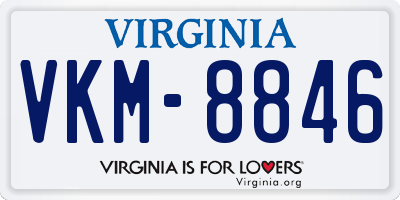 VA license plate VKM8846