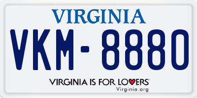 VA license plate VKM8880