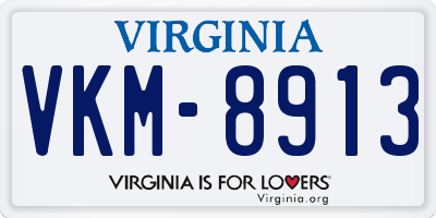 VA license plate VKM8913
