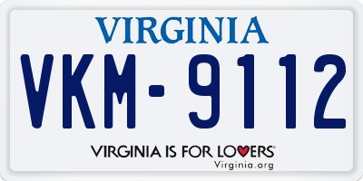 VA license plate VKM9112