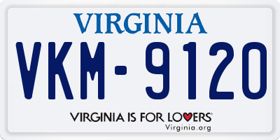 VA license plate VKM9120
