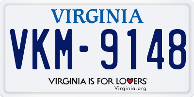 VA license plate VKM9148