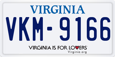 VA license plate VKM9166